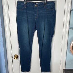 a.n.a 16W Jegging Deep Indigo Blue Jeans Stretch Comfort Plus Size 16 Woman
